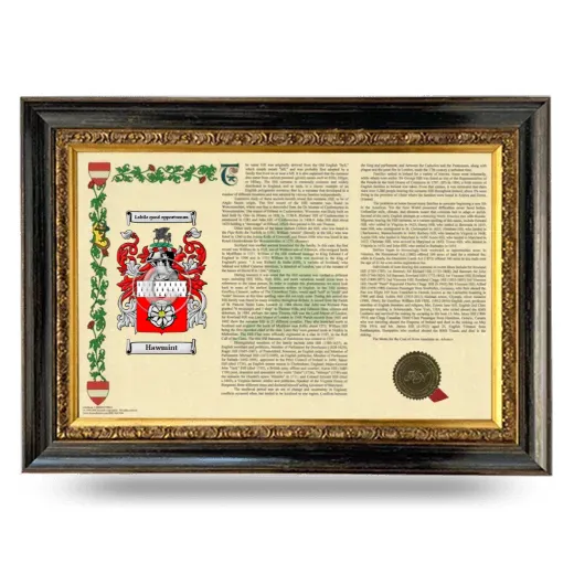 Hawmint Armorial Landscape Framed - Heirloom