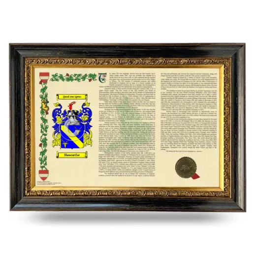 Haworthe Armorial Landscape Framed - Heirloom