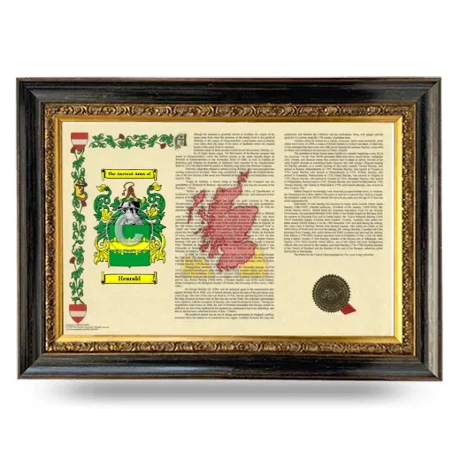 Hearald Armorial Landscape Framed - Heirloom