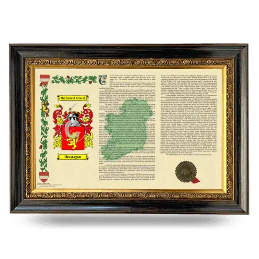 Heartagon Armorial Landscape Framed - Heirloom