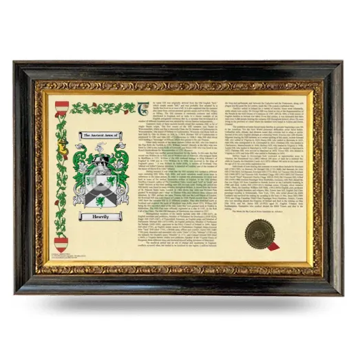 Heavily Armorial Landscape Framed - Heirloom