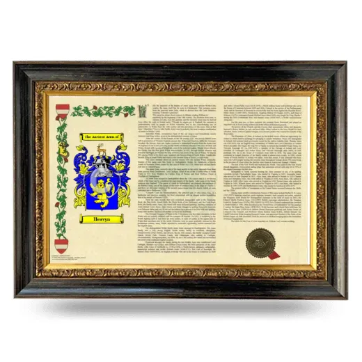 Heavyn Armorial Landscape Framed - Heirloom