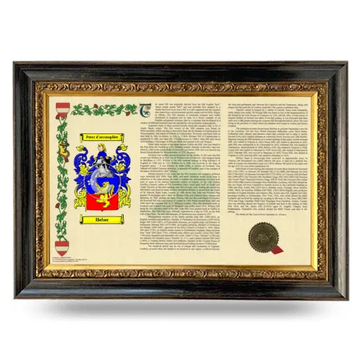 Heber Armorial Landscape Framed - Heirloom