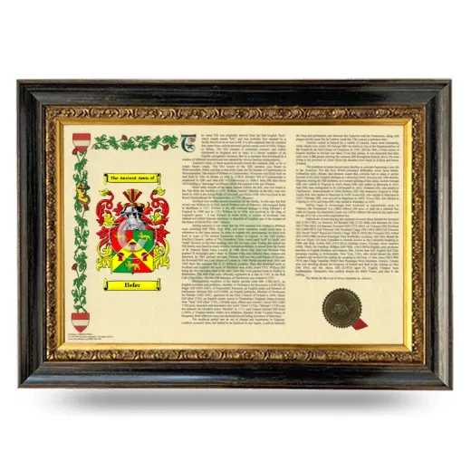 Hefer Armorial Landscape Framed - Heirloom