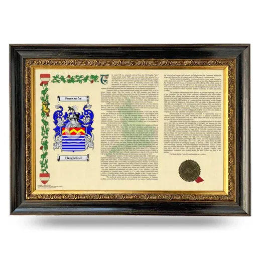 Heighdind Armorial Landscape Framed - Heirloom