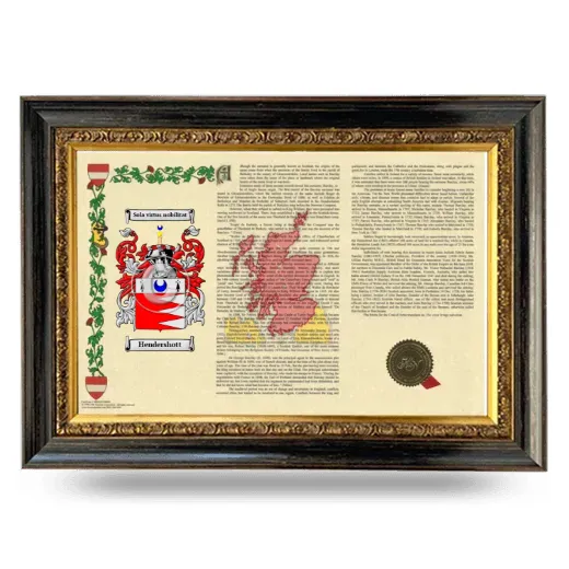 Hendershott Armorial Landscape Framed - Heirloom