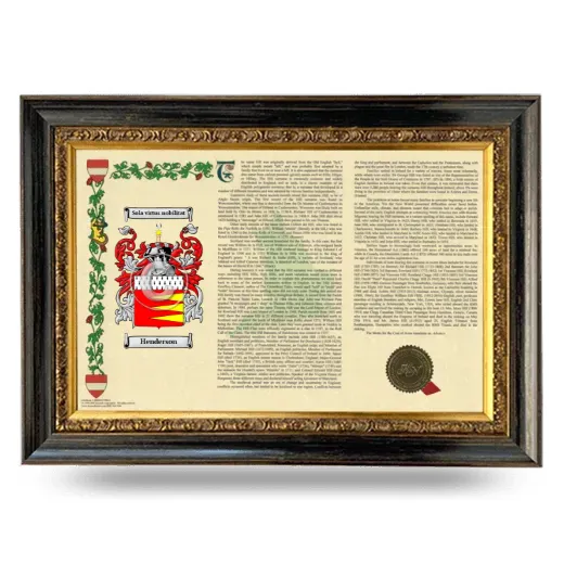 Henderson Armorial Landscape Framed - Heirloom