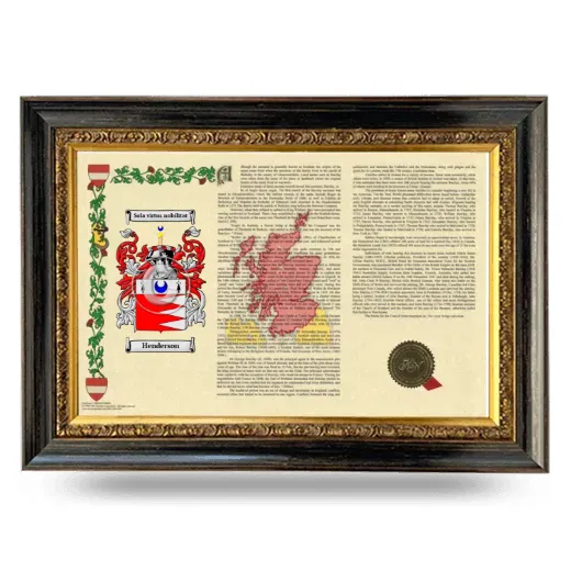 Henderson Armorial Landscape Framed - Heirloom