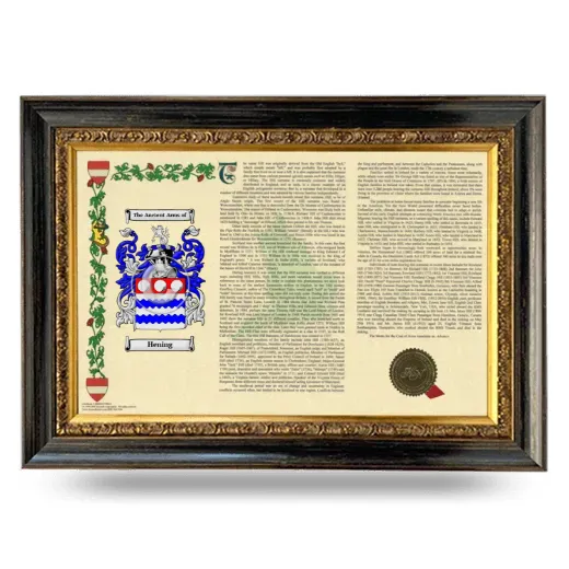 Hening Armorial Landscape Framed - Heirloom