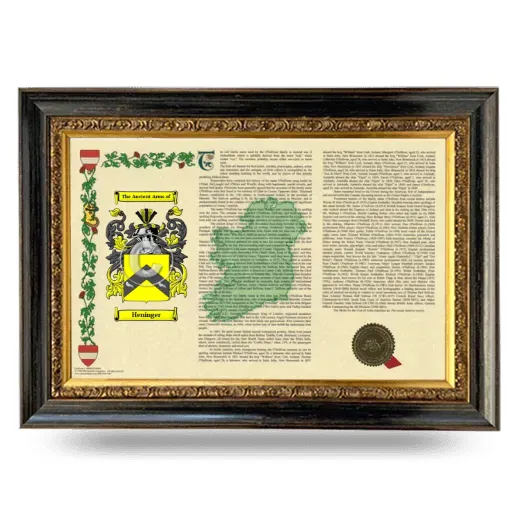 Heninger Armorial Landscape Framed - Heirloom
