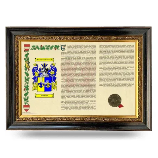 Hensen Armorial Landscape Framed - Heirloom