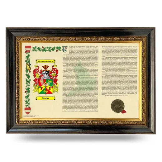 Hepher Armorial Landscape Framed - Heirloom