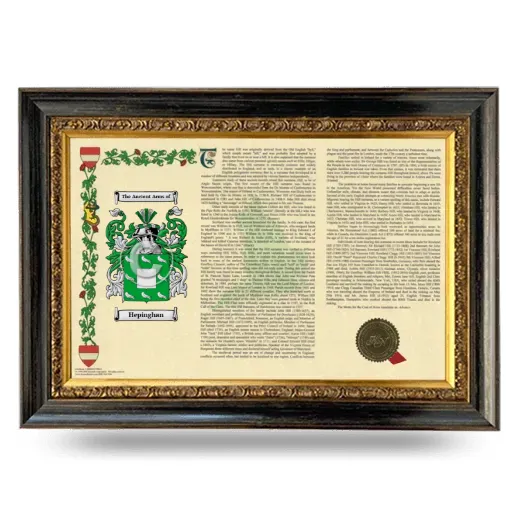 Hepinghan Armorial Landscape Framed - Heirloom