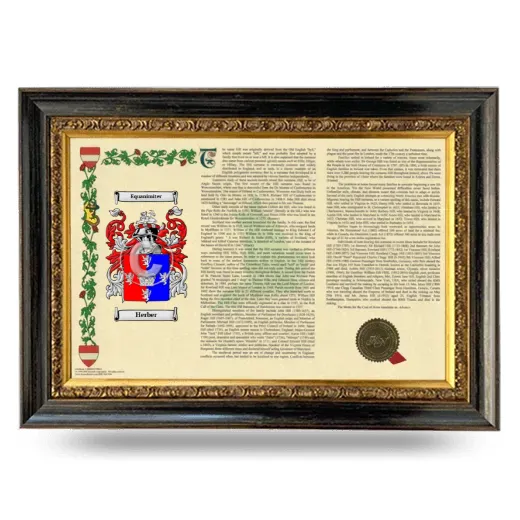 Herber Armorial Landscape Framed - Heirloom