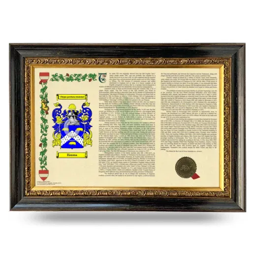 Heress Armorial Landscape Framed - Heirloom