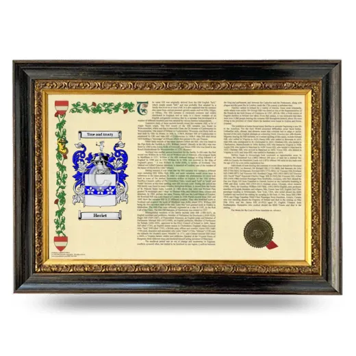 Heriet Armorial Landscape Framed - Heirloom