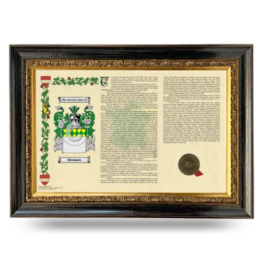 Hermais Armorial Landscape Framed - Heirloom