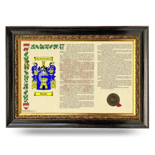Hernán Armorial Landscape Framed - Heirloom
