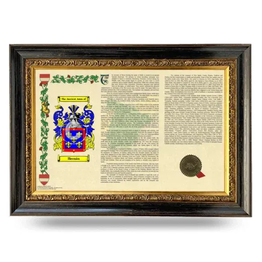 Hernán Armorial Landscape Framed - Heirloom