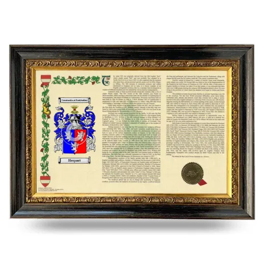 Herpart Armorial Landscape Framed - Heirloom