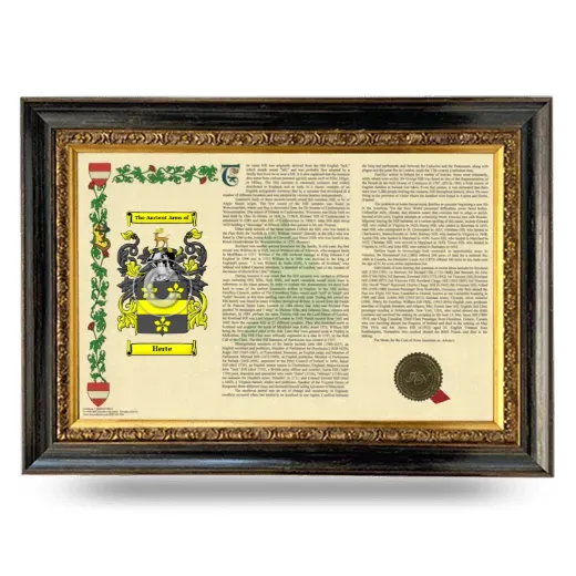 Herte Armorial Landscape Framed - Heirloom