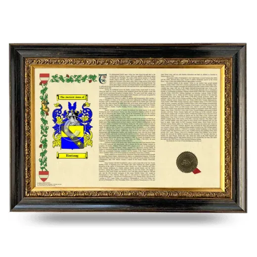 Hertzog Armorial Landscape Framed - Heirloom