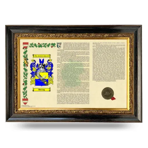 Herzog Armorial Landscape Framed - Heirloom