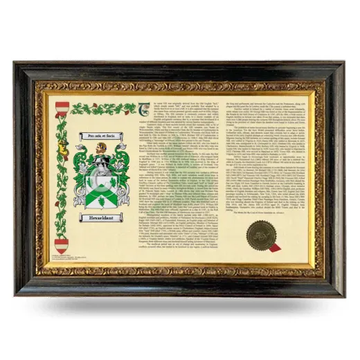 Hesseldant Armorial Landscape Framed - Heirloom