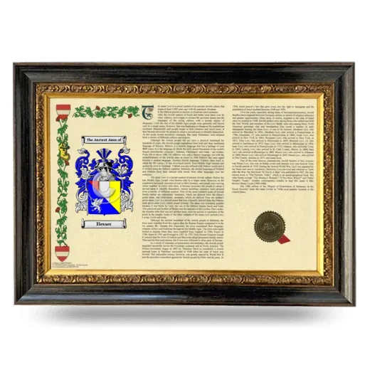Hesser Armorial Landscape Framed - Heirloom