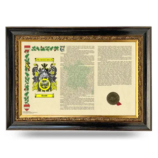 Heude Armorial Landscape Framed - Heirloom