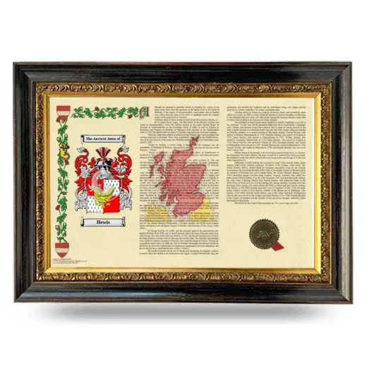 Hewis Armorial Landscape Framed - Heirloom