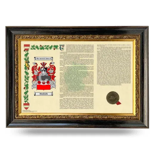 Hiedrich Armorial Landscape Framed - Heirloom