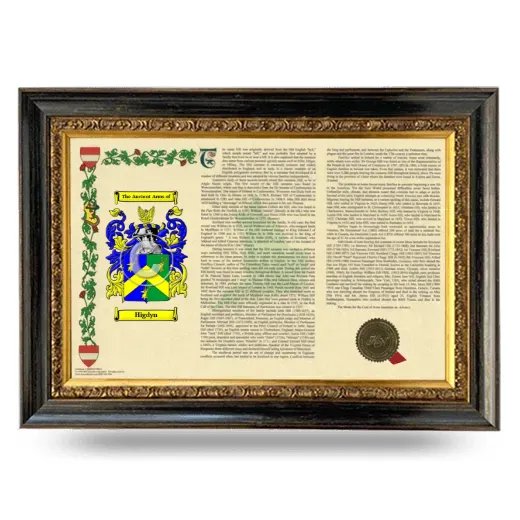 Higdyn Armorial Landscape Framed - Heirloom