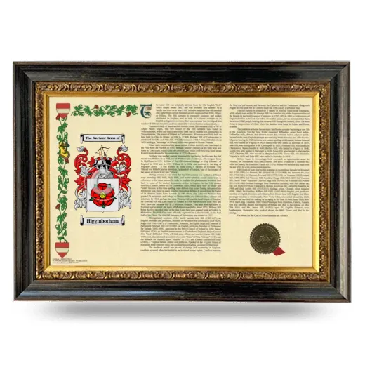 Higginbothom Armorial Landscape Framed - Heirloom