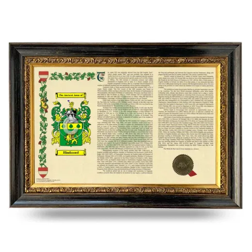 Hindmord Armorial Landscape Framed - Heirloom