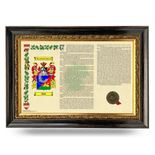 Hink Armorial Landscape Framed - Heirloom