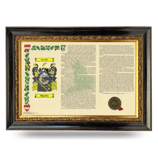 Hippslay Armorial Landscape Framed - Heirloom