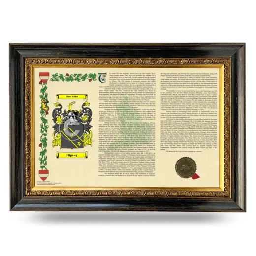Hipsay Armorial Landscape Framed - Heirloom