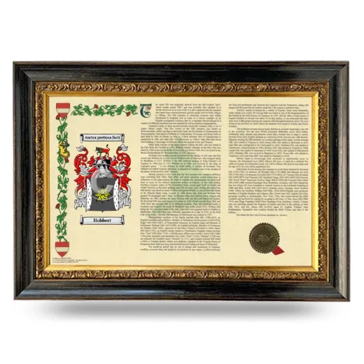 Hobbert Armorial Landscape Framed - Heirloom