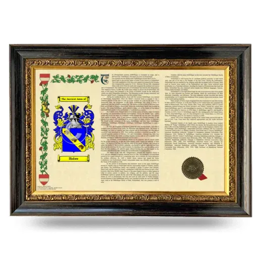Hober Armorial Landscape Framed - Heirloom