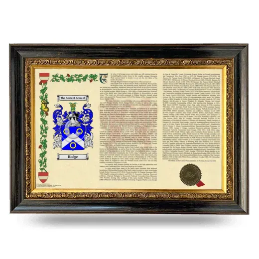 Hodge Armorial Landscape Framed - Heirloom