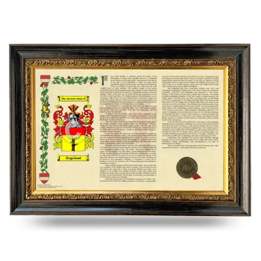 Hogeland Armorial Landscape Framed - Heirloom