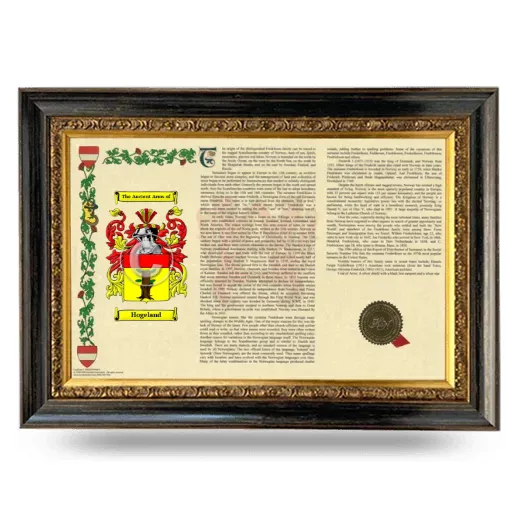 Hogeland Armorial Landscape Framed - Heirloom