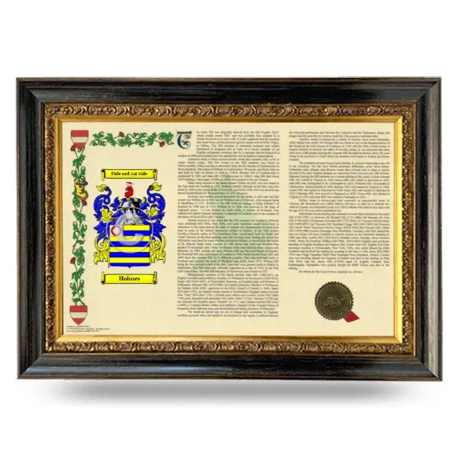 Holmes Armorial Landscape Framed - Heirloom