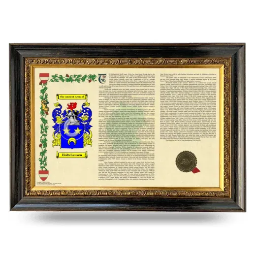 Holtzhausen Armorial Landscape Framed - Heirloom