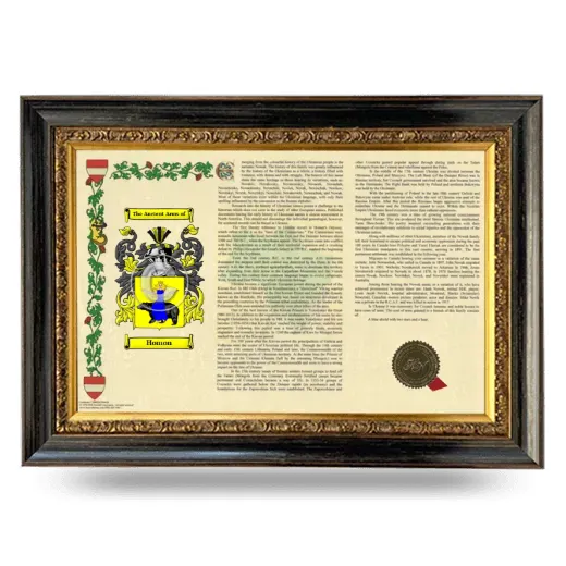 Homon Armorial Landscape Framed - Heirloom