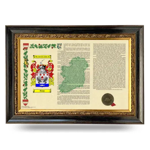 Hony Armorial Landscape Framed - Heirloom