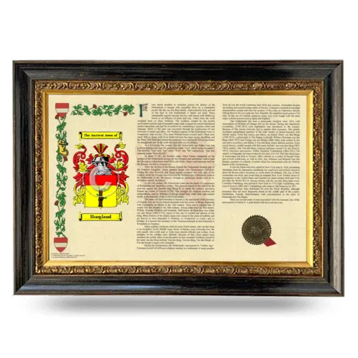 Hoogland Armorial Landscape Framed - Heirloom