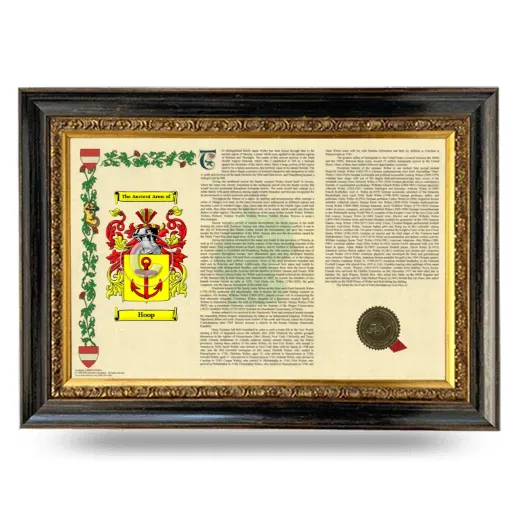 Hoop Armorial Landscape Framed - Heirloom