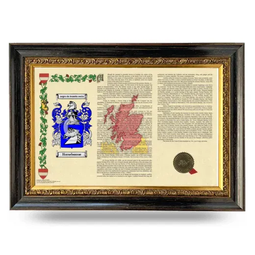 Horseborroe Armorial Landscape Framed - Heirloom